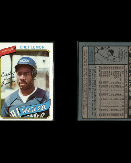 Chicago White Sox 1980 Topps Baseball 51-Card Lot Topps VG