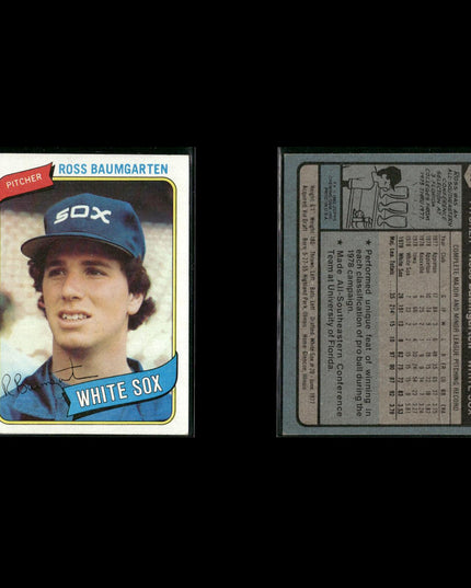 Chicago White Sox 1980 Topps Baseball 51-Card Lot Topps VG