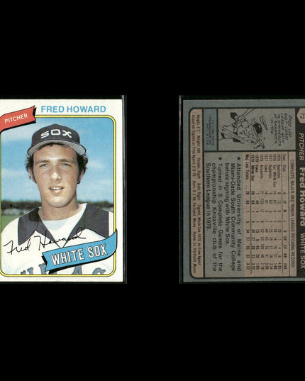 Chicago White Sox 1980 Topps Baseball 51-Card Lot Topps VG