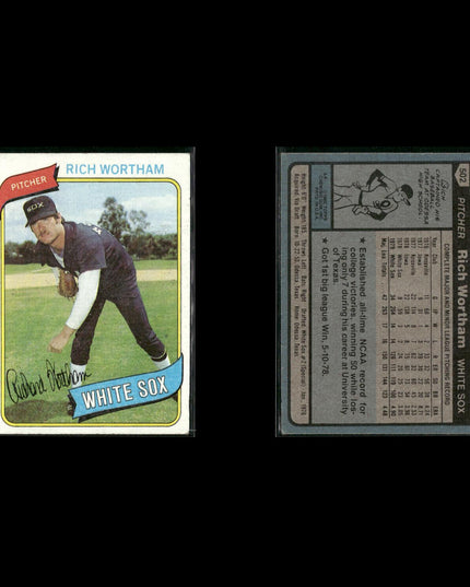 Chicago White Sox 1980 Topps Baseball 51-Card Lot Topps VG