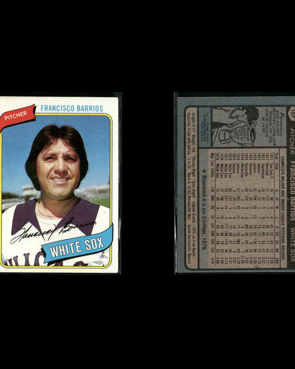 Chicago White Sox 1980 Topps Baseball 51-Card Lot Topps VG