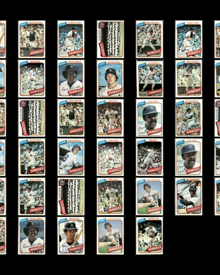 New York Yankees 1980 Topps Baseball 40-Card Lot Topps VG