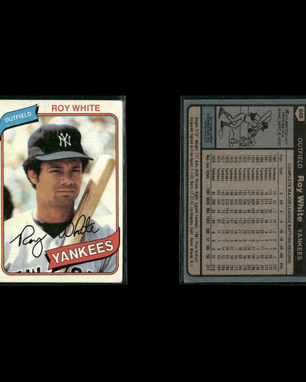 New York Yankees 1980 Topps Baseball 40-Card Lot Topps VG