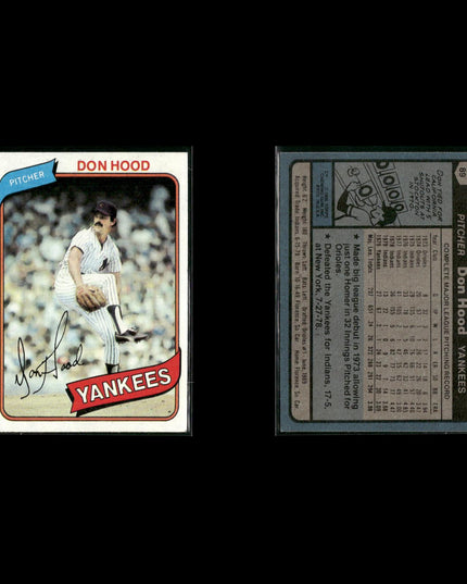 New York Yankees 1980 Topps Baseball 40-Card Lot Topps VG