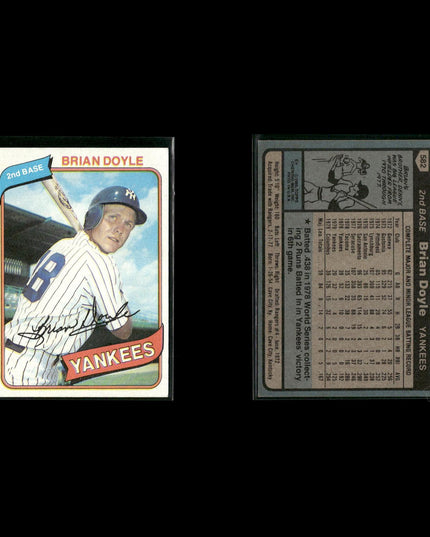 New York Yankees 1980 Topps Baseball 40-Card Lot Topps VG