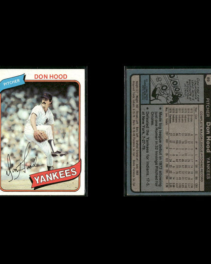 New York Yankees 1980 Topps Baseball 40-Card Lot Topps VG