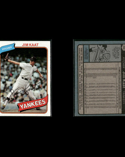 New York Yankees 1980 Topps Baseball 40-Card Lot Topps VG