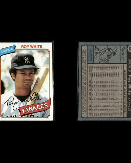 New York Yankees 1980 Topps Baseball 40-Card Lot Topps VG