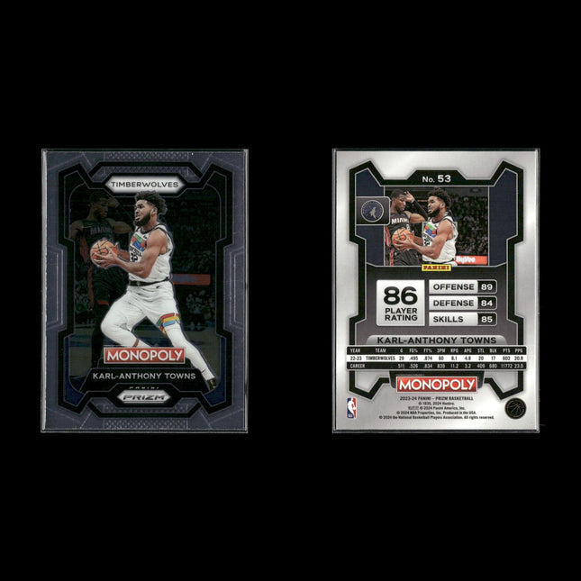 Karl Anthony Towns Minnesota Timberwolves Basketball 8-Card Lot Panini EX