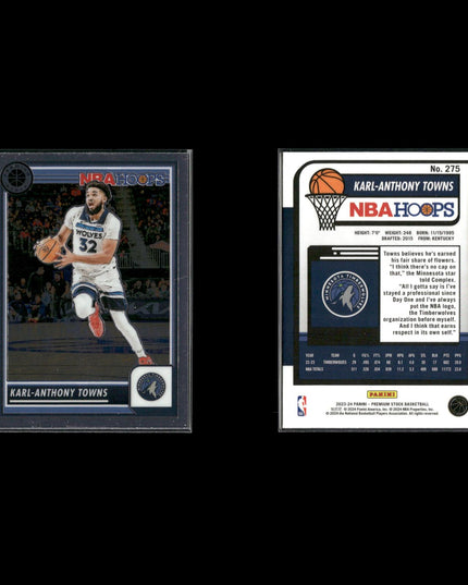 Karl Anthony Towns Minnesota Timberwolves Basketball 8-Card Lot Panini EX