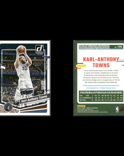 Karl Anthony Towns Minnesota Timberwolves Basketball 8-Card Lot Panini EX