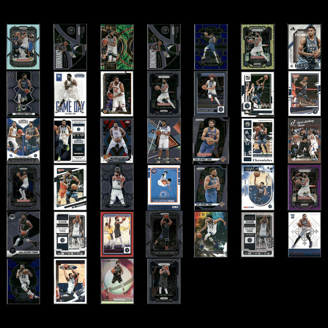 Karl Anthony Towns Minnesota Timberwolves Basketball 39-Card Lot Panini EX