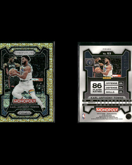 Karl Anthony Towns Minnesota Timberwolves Basketball 39-Card Lot Panini EX