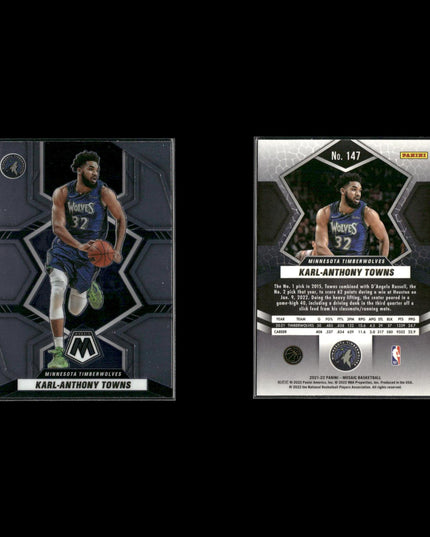 Karl Anthony Towns Minnesota Timberwolves Basketball 39-Card Lot Panini EX