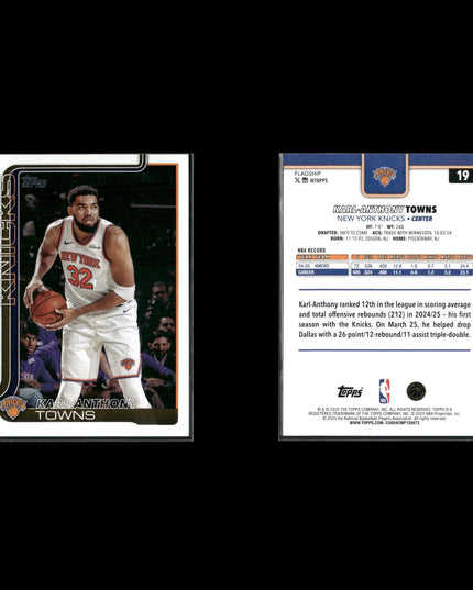 Karl Anthony Towns Minnesota Timberwolves Basketball 39-Card Lot Panini EX
