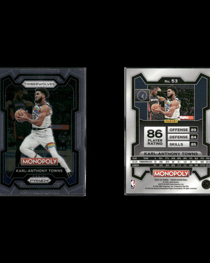 Karl Anthony Towns Minnesota Timberwolves Basketball 39-Card Lot Panini EX