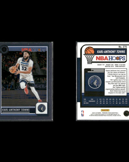 Karl Anthony Towns Minnesota Timberwolves Basketball 39-Card Lot Panini EX
