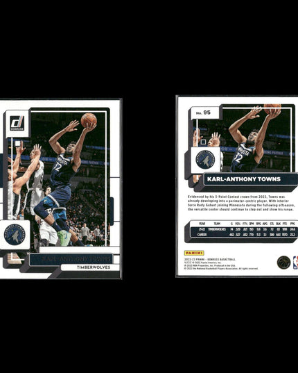 Karl Anthony Towns Minnesota Timberwolves Basketball 39-Card Lot Panini EX