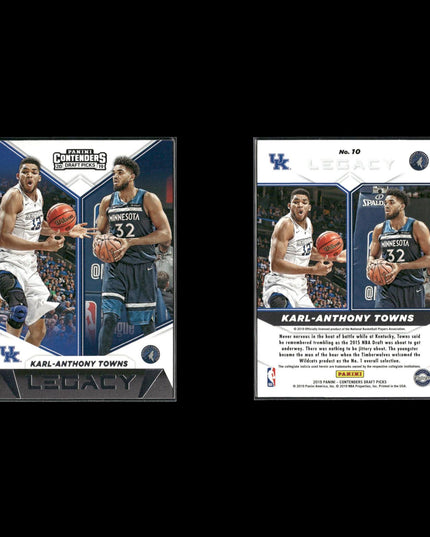 Karl Anthony Towns Minnesota Timberwolves Basketball 39-Card Lot Panini EX