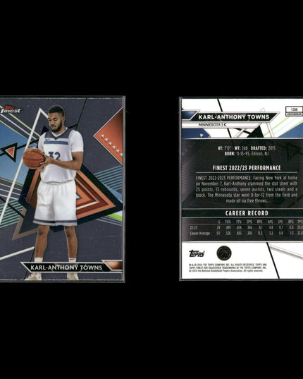 Karl Anthony Towns Minnesota Timberwolves Basketball 39-Card Lot Panini EX
