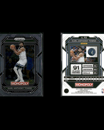 Karl Anthony Towns Minnesota Timberwolves Basketball 39-Card Lot Panini EX