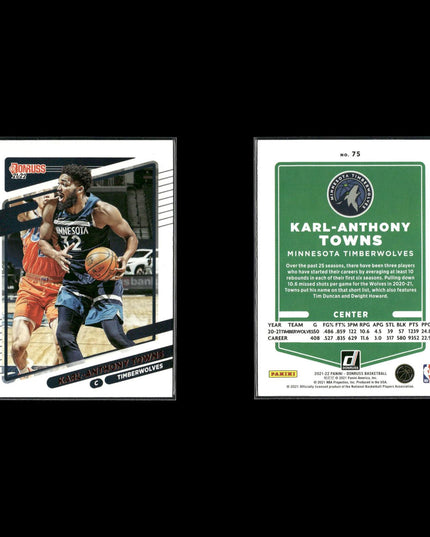 Karl Anthony Towns Minnesota Timberwolves Basketball 39-Card Lot Panini EX