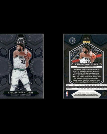 Karl Anthony Towns Minnesota Timberwolves Basketball 39-Card Lot Panini EX