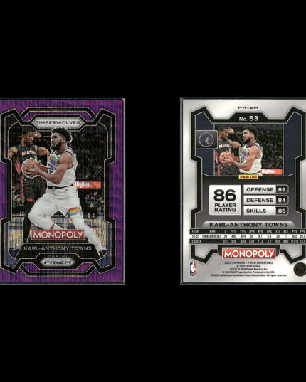 Karl Anthony Towns Minnesota Timberwolves Basketball 39-Card Lot Panini EX