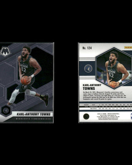 Karl Anthony Towns Minnesota Timberwolves Basketball 39-Card Lot Panini EX