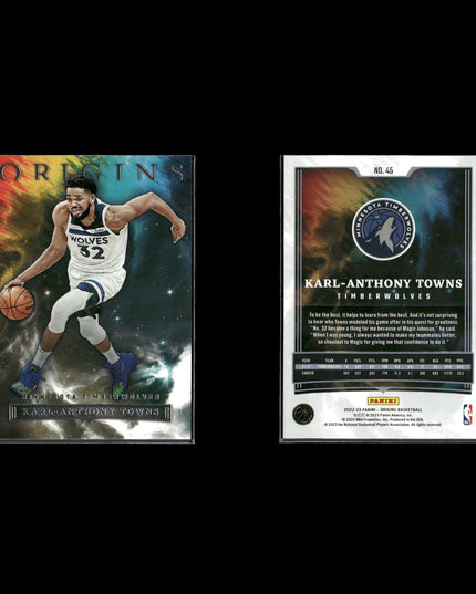 Karl Anthony Towns Minnesota Timberwolves Basketball 39-Card Lot Panini EX