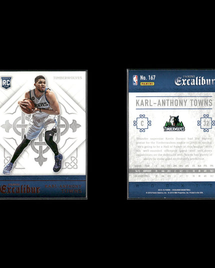 Karl Anthony Towns Minnesota Timberwolves Basketball 39-Card Lot Panini EX
