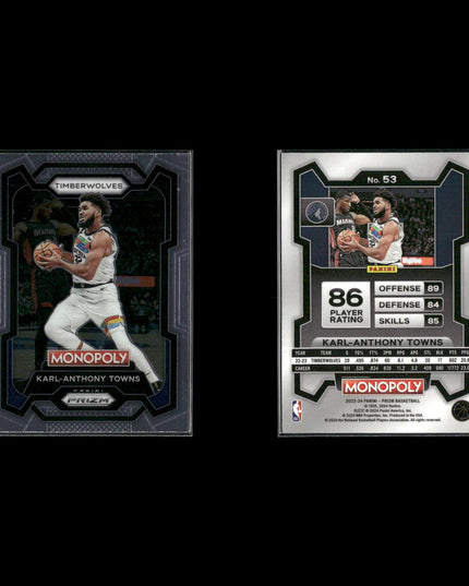 Karl Anthony Towns Minnesota Timberwolves Basketball 12-Card Lot Panini EX