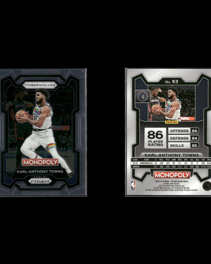 Karl Anthony Towns Minnesota Timberwolves Basketball 12-Card Lot Panini EX