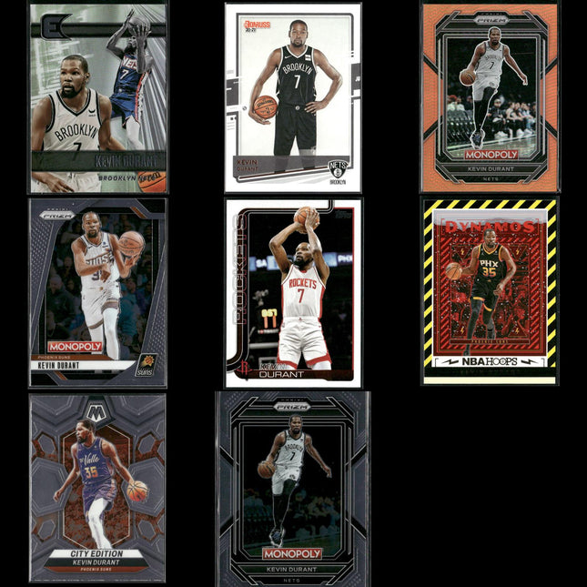 Kevin Durant Oklahoma City Thunder Basketball 8-Card Lot Panini EX