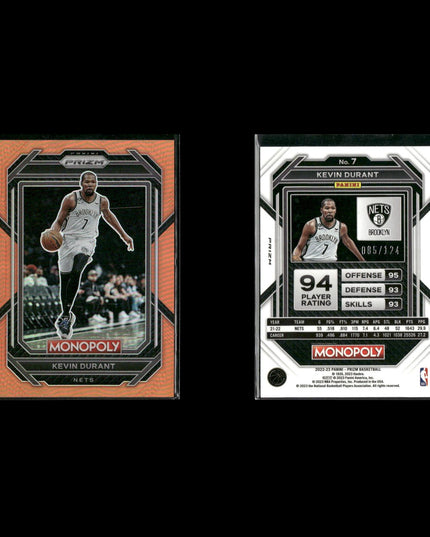 Kevin Durant Oklahoma City Thunder Basketball 8-Card Lot Panini EX