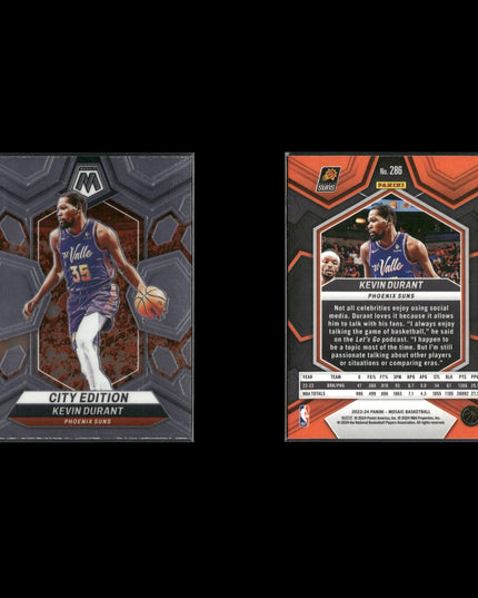 Kevin Durant Oklahoma City Thunder Basketball 8-Card Lot Panini EX