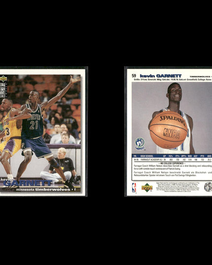 Kevin Garnett Minnesota Timberwolves Basketball 6-Card Lot Upper Deck EX