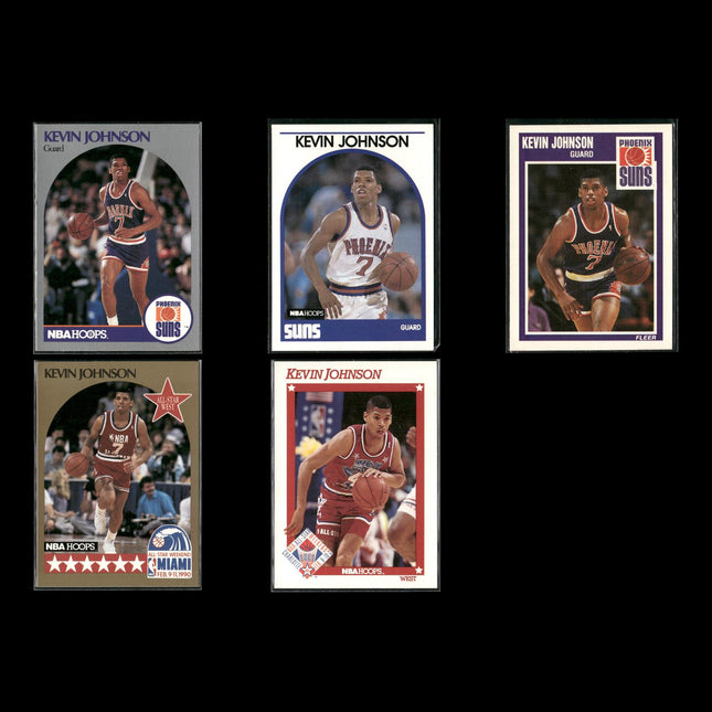 Kevin Johnson Phoenix Suns Basketball 5-Card Lot NBA Hoops EX