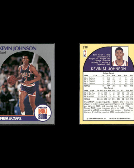 Kevin Johnson Phoenix Suns Basketball 5-Card Lot NBA Hoops EX