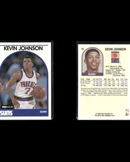 Kevin Johnson Phoenix Suns Basketball 5-Card Lot NBA Hoops EX