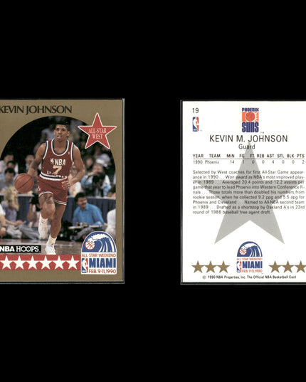 Kevin Johnson Phoenix Suns Basketball 5-Card Lot NBA Hoops EX