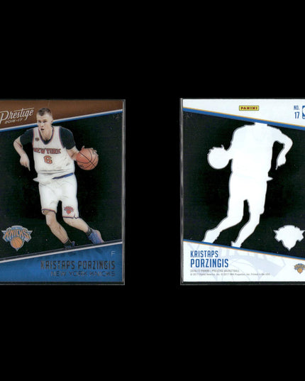 Kristaps Porzingis New York Knicks Basketball 4-Card Lot Panini EX