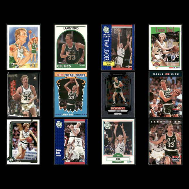 Larry Bird Boston Celtics Basketball 12-Card Lot NBA Hoops EX