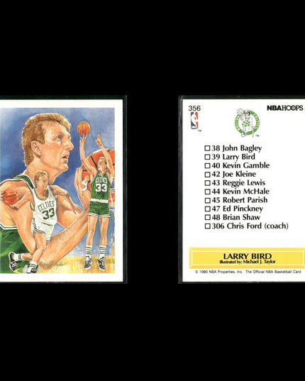 Larry Bird Boston Celtics Basketball 12-Card Lot NBA Hoops EX
