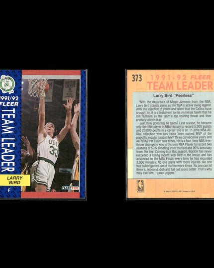 Larry Bird Boston Celtics Basketball 12-Card Lot NBA Hoops EX