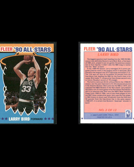 Larry Bird Boston Celtics Basketball 12-Card Lot NBA Hoops EX