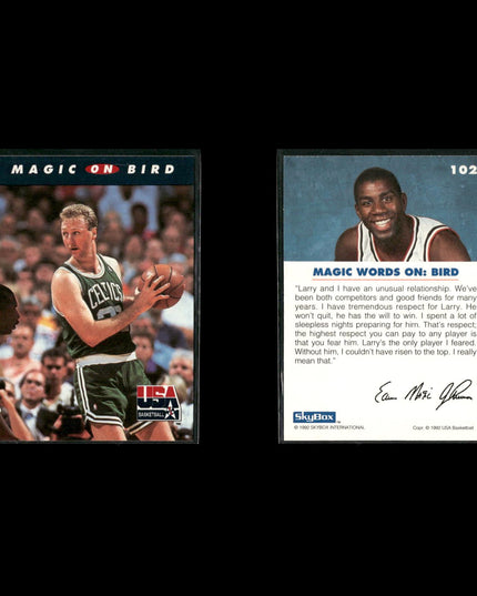 Larry Bird Boston Celtics Basketball 12-Card Lot NBA Hoops EX