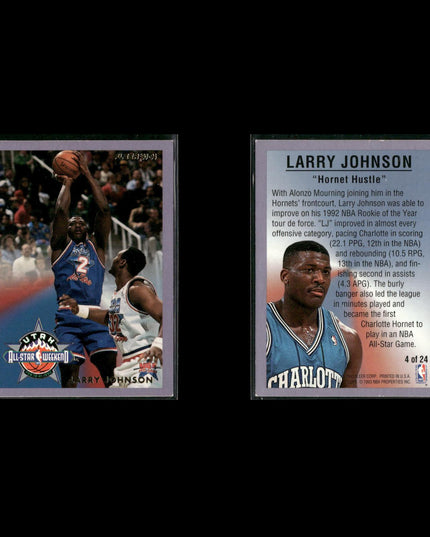 Larry Johnson Charlotte Hornets Basketball 6-Card Lot NBA Hoops EX