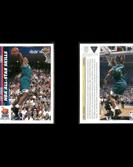 Larry Johnson Charlotte Hornets Basketball 6-Card Lot NBA Hoops EX