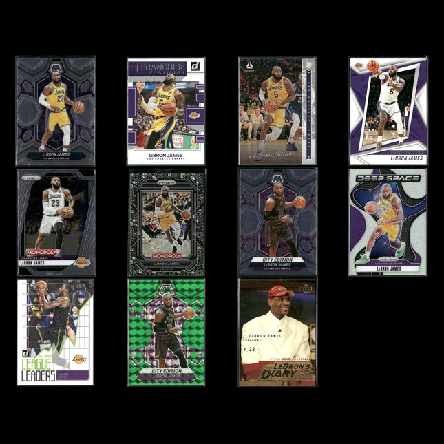 Lebron James Cleveland Cavaliers Basketball 11-Card Lot Panini EX
